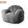 Large Bean Bag Chair for Kids Adults, Living Room Furniture Beanbag Couch Sofa, Soft Fluffy Faux Fur Bean Bag Lazy Sofa for Gaming Reading - 4 of 4