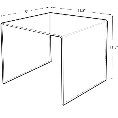 Clear Glossy Acrylic Square Display Riser Set
