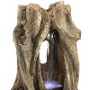 Sunnydaze 32"H Electric Polyresin Mystical Waterfall Tree Trunk Outdoor Water Fountain with LED Lights - image 4 of 4
