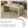 Minimalist Coffee Table with Curved Art Deco Design for Living Room or Dining Room(Antique Black) - 4 of 4