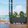 1PCS Mobile Self-Watering Planter - Galvanized Steel Rolling Garden Bed with Wheels for Herbs/Veggies Indoor & Outdoor - 3 of 4