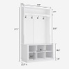 FUFU&GAGA Hall Tree with Bench Coat Rack for Entryway 6 Storage Cube - 2 of 4