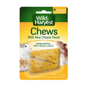 Wild Harvest Chews with Real Cheese Flavor for Hamsters, Gerbils, Rats and Mice Chewy Treats - 1oz - 1 of 4
