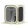 Aghana Digitals Beige Pop Up Screen Tent, 6x6ft UPF50+ Portable Camping Gazebo with 7mm Steel - 3 of 4