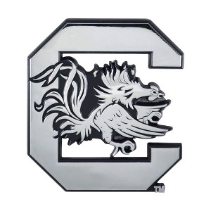 NCAA University of South Carolina Gamecocks 3D Chrome Metal Emblem - 1 of 3