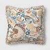 Square Bird in Nature Pillow with Printed Reverse and Ruffle Trim neutral - Threshold™ - 3 of 4