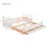Lyngins Daybed with Pull-Out Trundle & 3 Drawers, Solid Frame Platform Bed, Wood Slat Support, Beds with Storage, Twin Bed Frame - 3 of 4
