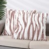 Unique Bargains Gradient Striped Tie Dye Faux Fur Plush Pillowcases 2 Pcs - 2 of 4