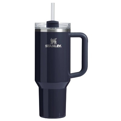 Image of Stanley 40 oz Stainless Steel H2.0 FlowState Quencher Tumbler Crystal Clear Night - e.l.f.: Dishwasher-Safe Drinkware for Hot or Cold Beverages, Black