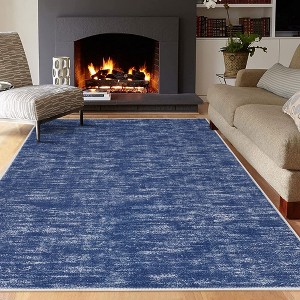 Modern Solid Area Rug Washable Rug Stain Resistant Non-Slip Rug for Living Room Bedroom - 1 of 4