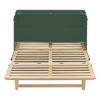 Full/Queen Size Foldable Wooden Murphy Bed Wall Bed Fame with Large Drawer- ModernLuxe - image 4 of 4