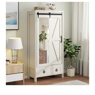67 in Tall Storage Cabinet With Full Length Mirror Bathroom Cabinet With Drawer Bathroom Storage Dresser