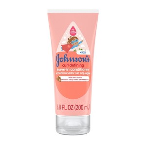 Johnson's Kids Curl Defining Leave-In Conditioner, Shea Butter, Gentle for Toddlers' Hair - 6.8 fl oz - 1 of 4