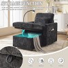Multifunctional Chenille Chaise Lounge Recliner with Hidden Storage, Adjustable Phone Holder & Side Pockets for Small Spaces-3irtyhousy - 2 of 4