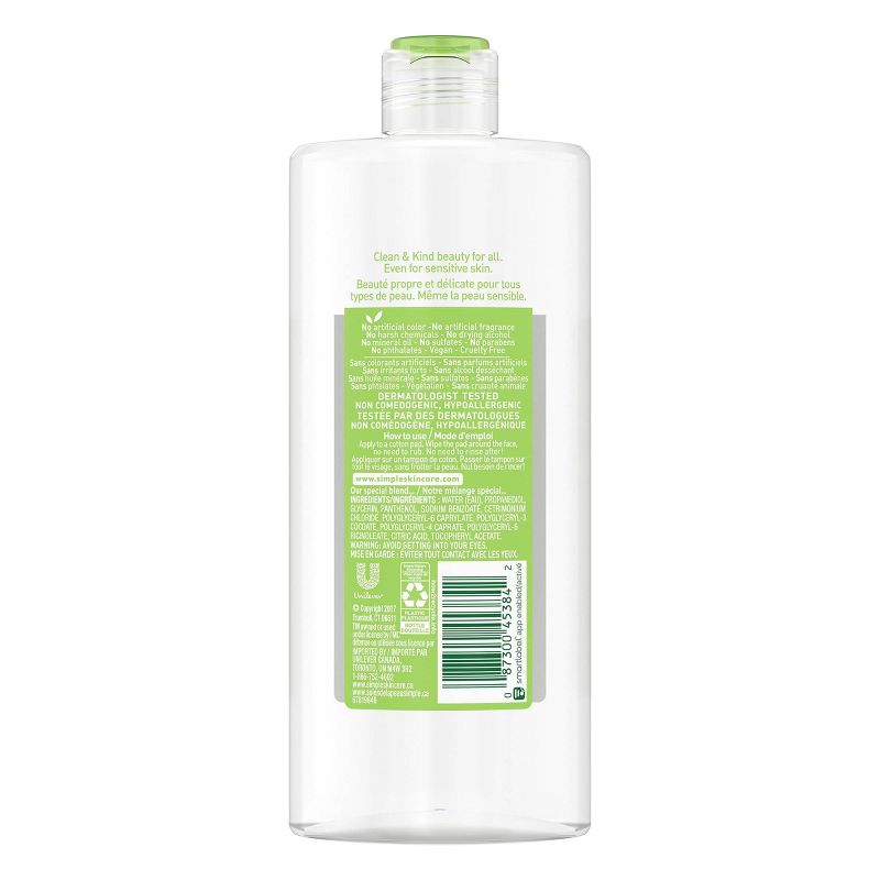 Unscented Simple Micellar Cleansing Water - 6.7 fl oz, 4 of 10