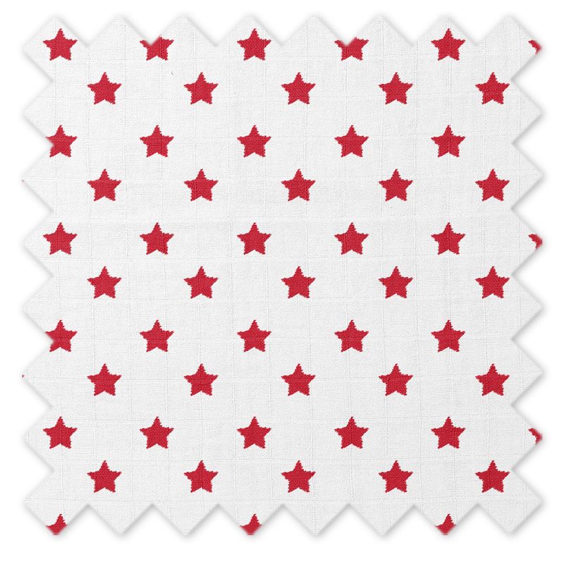 Bacati - Stars Red Ikat Muslin 100 percent Cotton Universal Baby US Standard Crib or Toddler Bed Fitted Sheet, 5 of 6