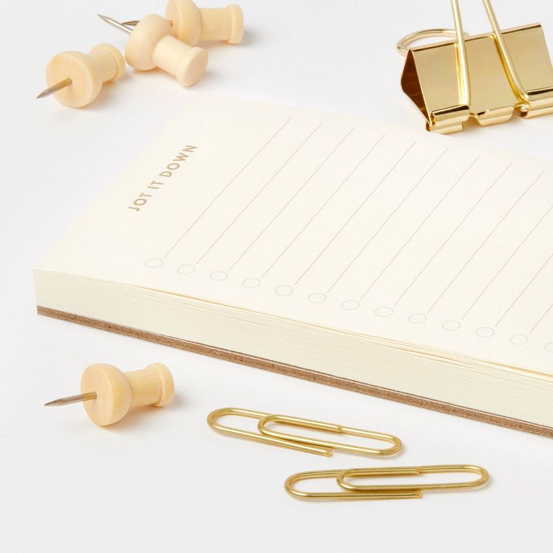 57ct Wood &#38; Soft Gold Clips Stationary Set - Threshold&#8482;, 4 of 5