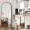 Beautyolove Full Length Mirror 70" x 26" Arched Floor Mirror Wall Hanging Mounted Mirrors Full Body Mirrors, Black - 2 of 4