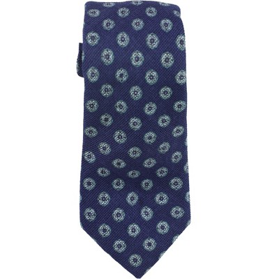 Tasso Elba Mens Medallion Linen Self-tied Necktie