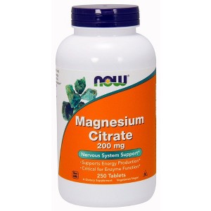 Magnesium Citrate 200mg by Now Foods  -  250 Tablet - 1 of 2