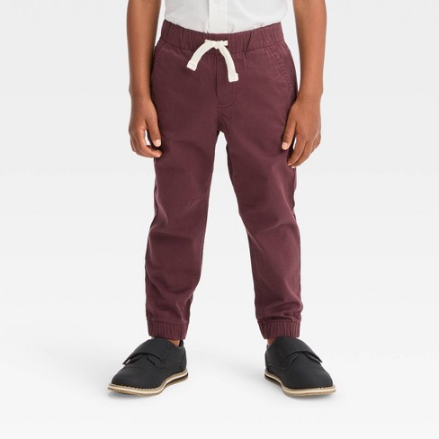 Kids burgundy joggers hot sale