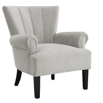NicBex Polyester Accent Chair With Wooden Legs,Upholstered Living Room Chairs with Channel Back,Modern Armchair,Accent Chairs for Living Room