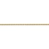 Black Bow Jewelry 1.3mm 14k Yellow Gold Solid Loose Rope Chain Necklace - 3 of 4