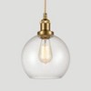 Claxy Modern Brass Globe Seeded Glass Pendant Lights Golden Finish - 2 of 4