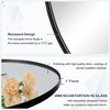 ANDY STAR Modern Decorative 24 x 36 Inch Oval Wall Mounted Hanging Bathroom Vanity Mirror with Stainless Steel Metal Frame, Matte Black - 3 of 4