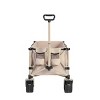 Foldable Extended Steel Wagon Carts With All-Terrain Wheels,Outdoor Utility Wagon For Camping Shopping Sports Fishing -The Pop Home - 2 of 4