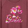 Women's - Barbie - Easter Lightweight French Terry Wide Neck Long Sleeve Shirt - 2 of 4