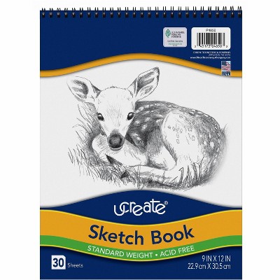 Pacon Sketch Book Acid-free Medium Weight 9"x12" 30 Sheets 4850