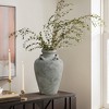 LuxenHome Rustic Antiqued Gray 15-Inch Tall Round Terracotta Urn Vase - 3 of 4