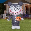 Gemmy Halloween Inflatable Teddy Scare with Jack O' Lantern, 5 ft Tall, Multi - 2 of 4