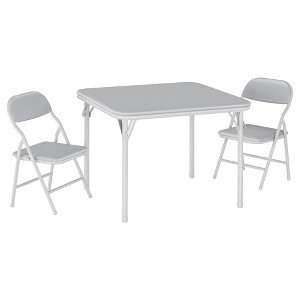 3-Piece Folding Table and Chairs Set for Daycare and Classrooms, Children's Activity Table and Chairs Set, Gift for Child, Black - 1 of 4