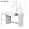 NicBex Makeup Vanity Desk with Mirror,Makeup Table with Drawer for Bedroom - 3 of 4