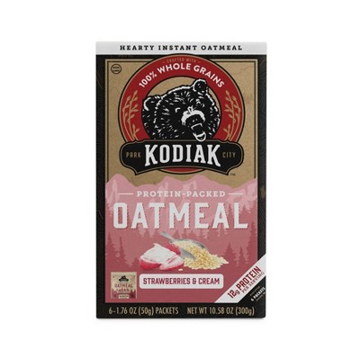 Kodiak Protein-Packed Instant Oatmeal Strawberries & Cream - 6ct
