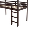 NicBex Twin over Twin Bunk Bed Convertible Pine Triple Bed Frame with Trundle, 3 Drawers, Ladder and Guardrail, No Box Spring Required - 4 of 4