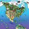 Dowling Magnets® Animal Magnetism® Magnetic Wildlife Map Puzzle: North & South America - 3 of 3