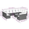vidaXL 13 Piece Patio Sofa Set with Cushions - Brown and Cream With Table - 3 of 4