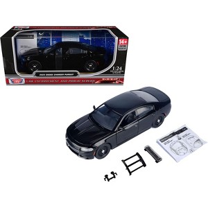 2023 Dodge Charger Pursuit Police Car Black "Law Enforcement and Public Service" Series 1/24 Diecast Model Car by Motormax - 1 of 4
