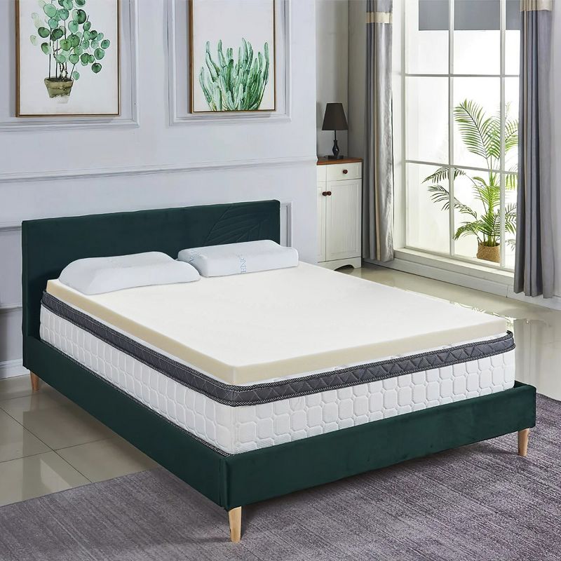 Continental Sleep, 2-inch Foam Topper, Adds Comfort to Mattress, 3 of 11