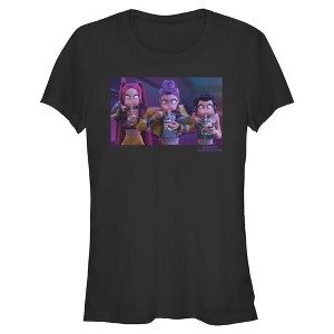 Juniors KPop Demon Hunters Rumi, Mira and Zoey Ramyeon T Shirt - 1 of 2