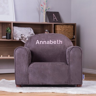 Keet Upholstered Personalized Kids Chair Microfiber Suede
