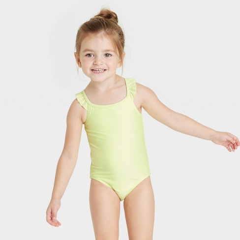 Toddler Girls' One Piece Swimsuit - Cat u0026 Jack™ Yellow : Target