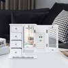 YIYIBYUS White Jewelry Box with Mirror , Wood Jewelry Organizer with 4 Drawers - 3 of 4