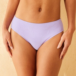 Women's Floral Jacquard Medium Coverage Bikini Bottom - Shade & Shore™ Purple - 1 of 4