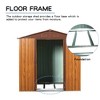 6ft x 6ft Metal Storage Shed for Backyard Lawn, Large Garden Shed with Metal Floor Base, Pad-Lockable Sliding Doors Punched Vents, Without Window - 4 of 4