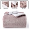 Heated Electric Throw Blanket, Soft Flannel Thicken Heated Blankets for Couch, 5 Heat Settings, 4 Hours Auto Shut Off, Pink, 50"x 60" - 2 of 4