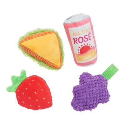 BARK Spring Picnic in the Bark Licknic Pack Dog Plush Toy - 4pc